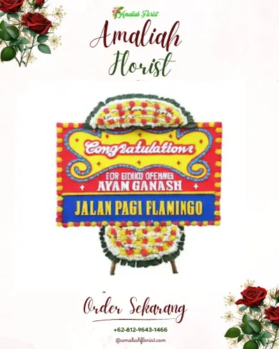 Bunga Papan Congratulation di Berbas Tengah